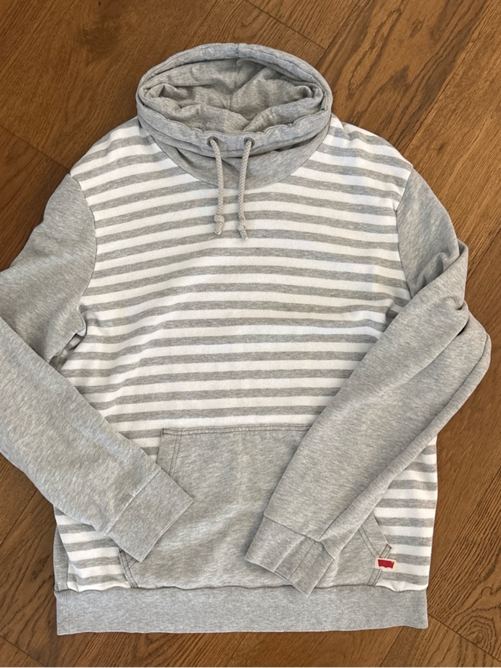 Men's Gray Striped Pullover